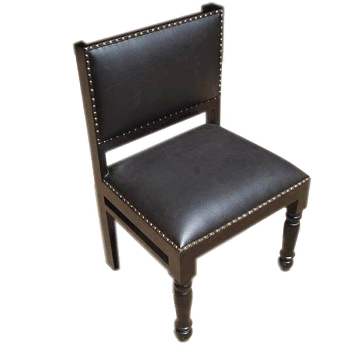 Solid Wood Dining Leather Cushion Chair