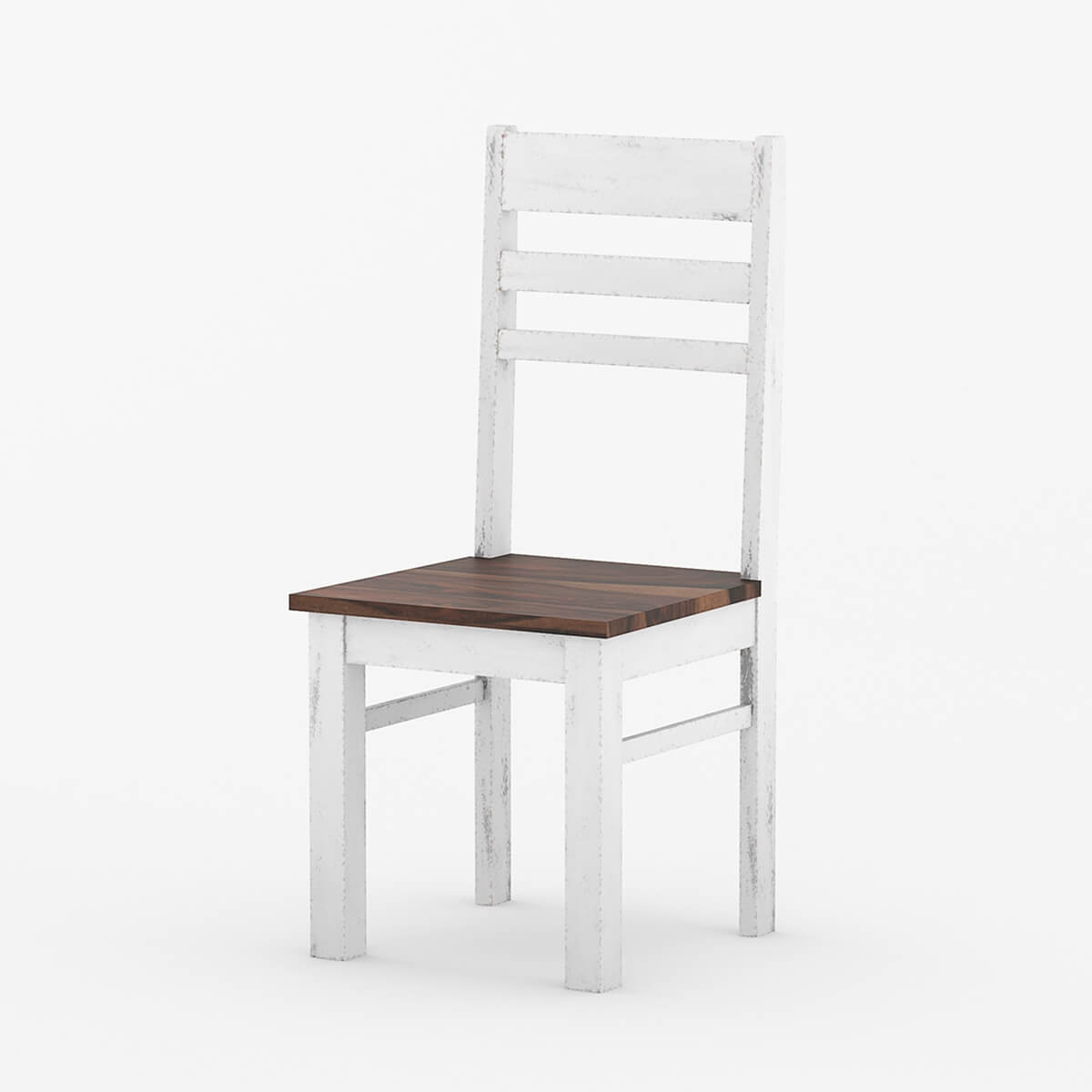 Illinois Modern Two Tone Solid Wood School Back Dining Chair
