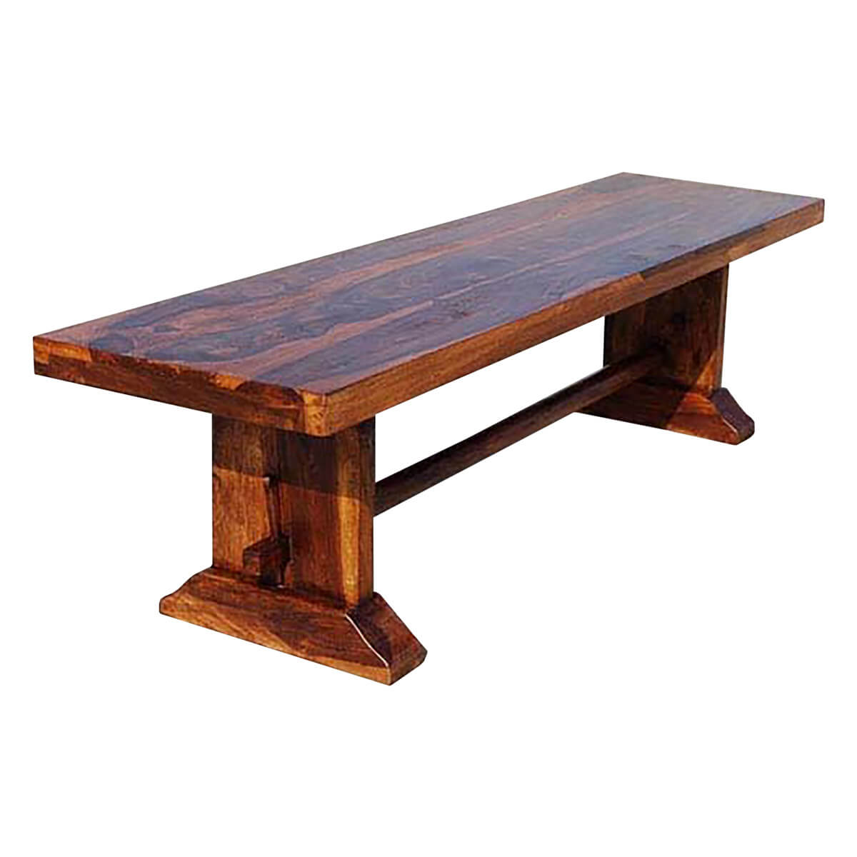 Louvre Rustic Solid Wood Indoor Wooden Bench