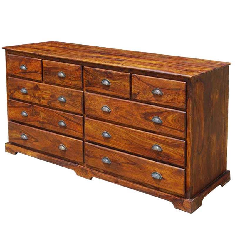 Santa Cruz Mission Rustic Solid Wood Extra Wide Chest of Drawers