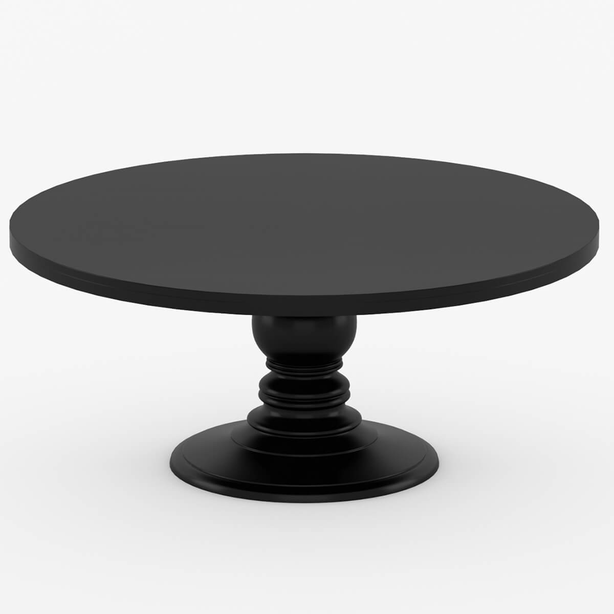 Nottingham Solid Wood Black Round Dining Table