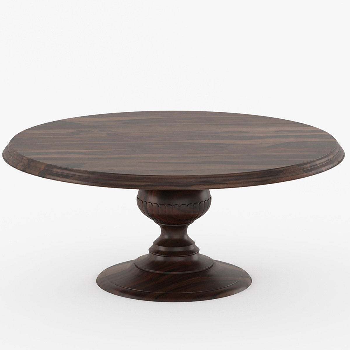 Minsk Rustic Solid Wood Pedestal Round Dining Table