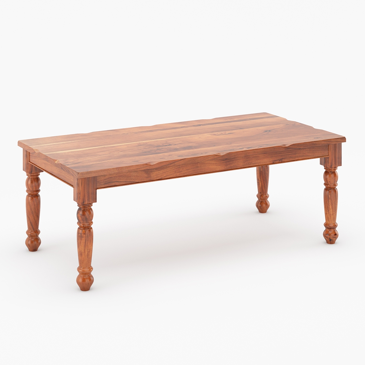 Early American Rustic Acacia Wood Dining Room Table