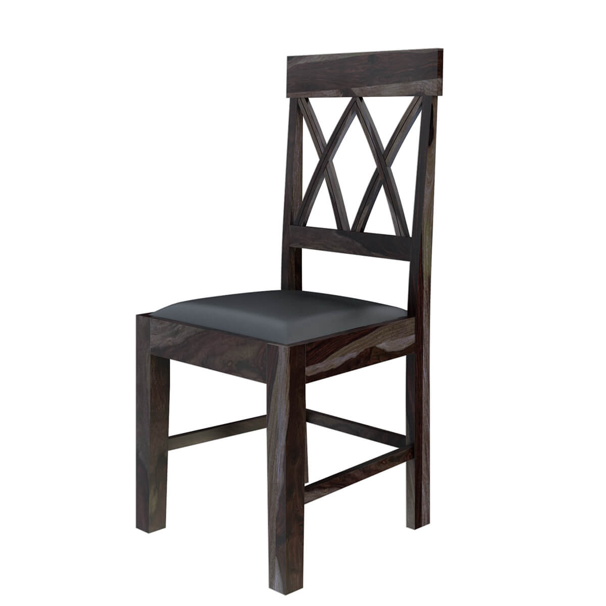 Antwerp Farmhouse Double Cross Back Leather Dining Chair