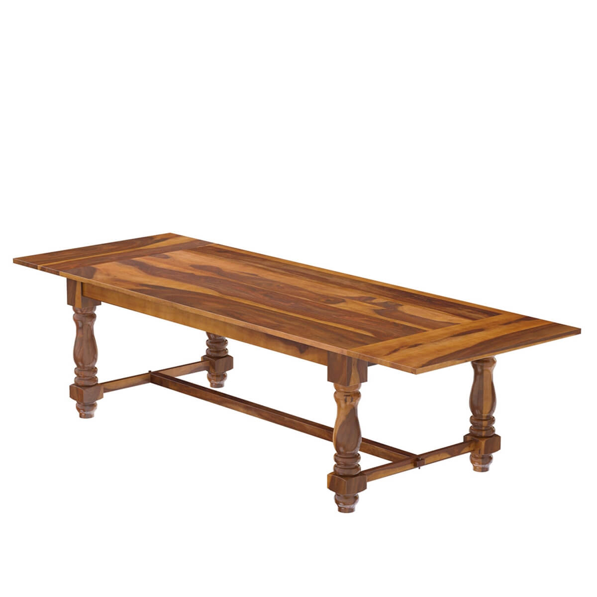 Oroville Farmhouse Solid Wood 120" Large Extendable Dining Table
