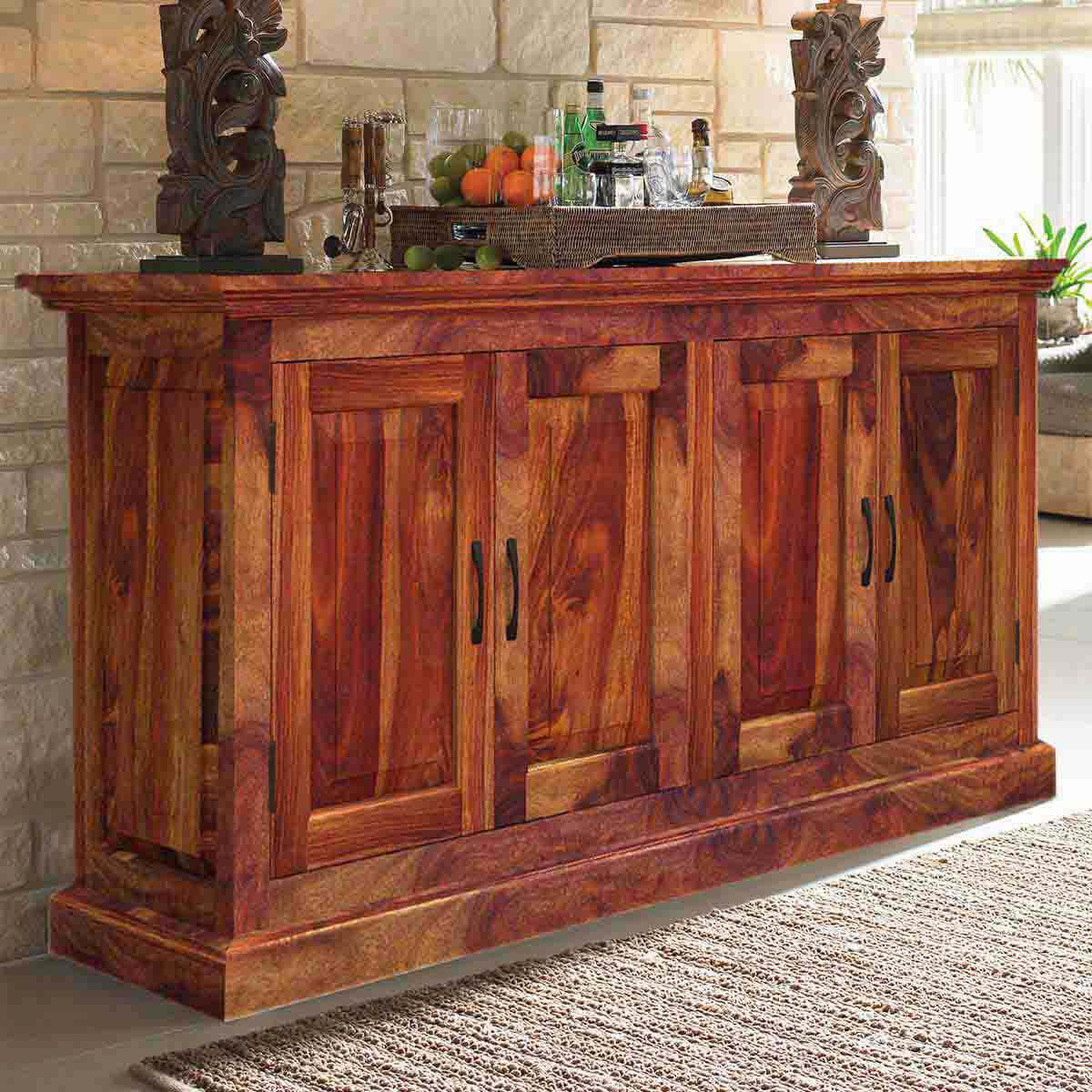 Oklahoma Solid Wood Large Rustic Buffet Cabinet