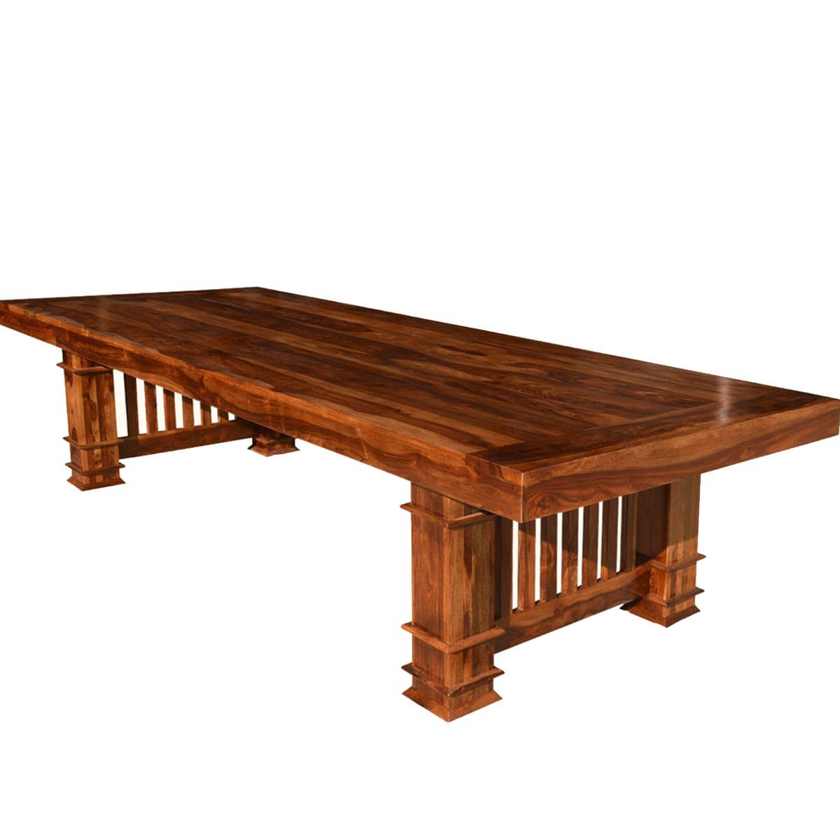 130" Marlborough Classic Solid Wood Large Rustic Dining Table