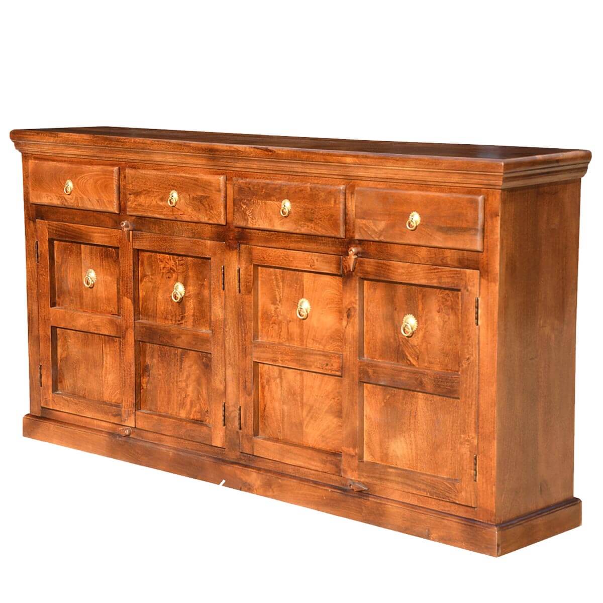 Shaker Traditional Solid Wood 4 Drawer Extra Long Sideboard Cabinet
