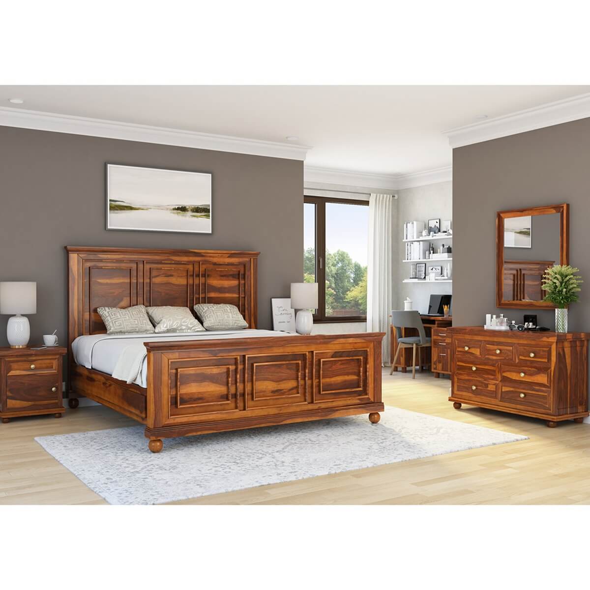 Pecos Solid Wood 4 Piece Bedroom Set