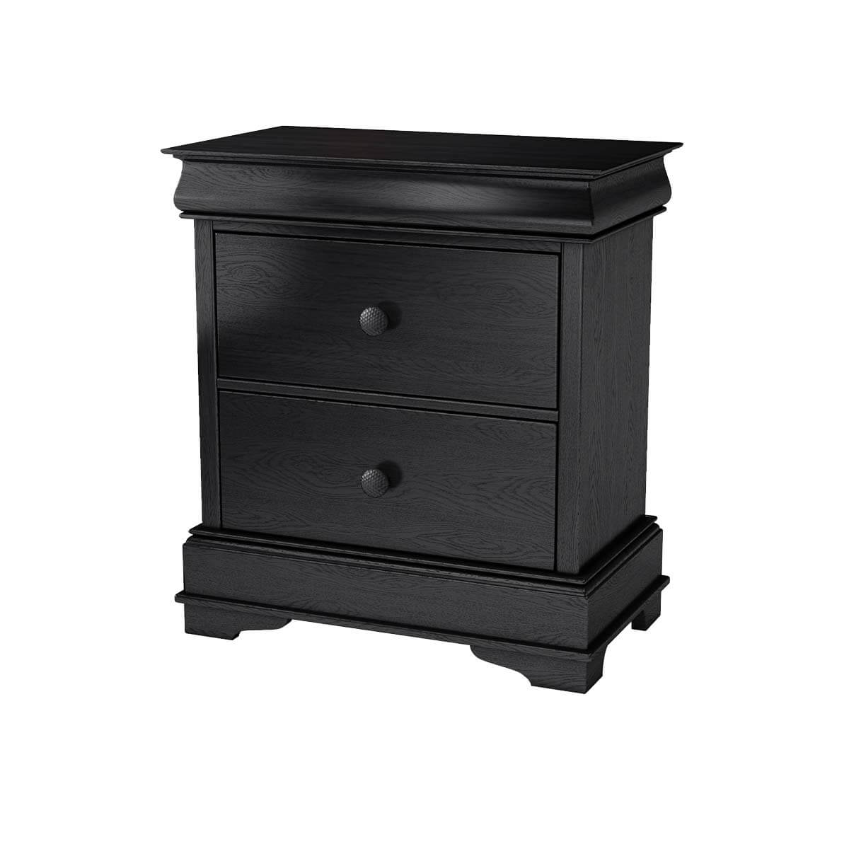 Midnight Empire Solid Wood 2-Drawer Nightstand Mini Chest