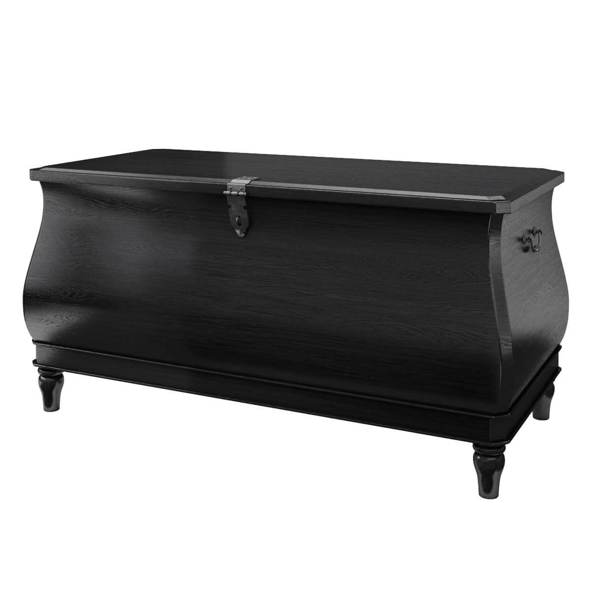 Midnight Empire Solid Wood Standing Bombe Trunk Chest