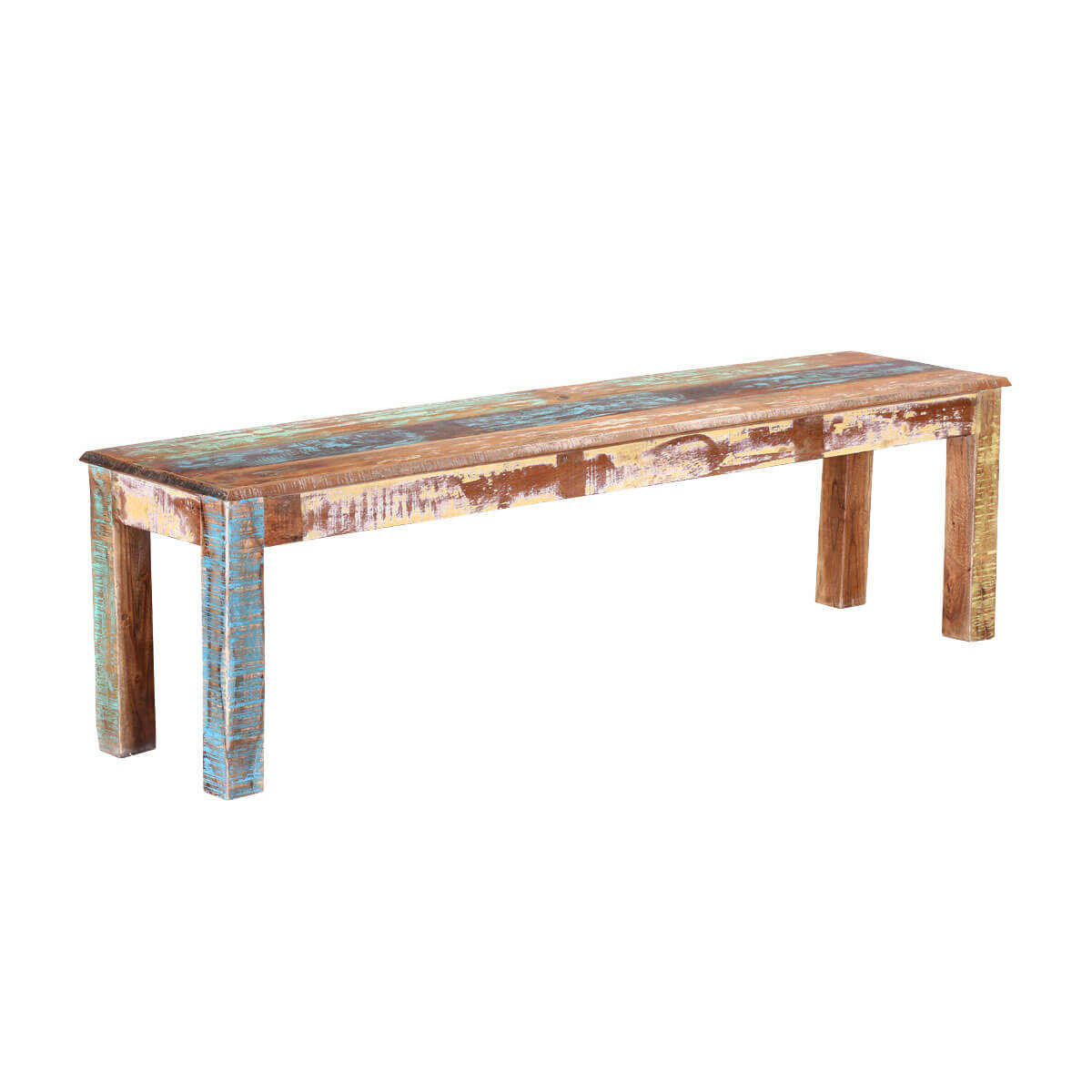 Olsen Rustic Colors Reclaimed Wood Backless Dining Bench