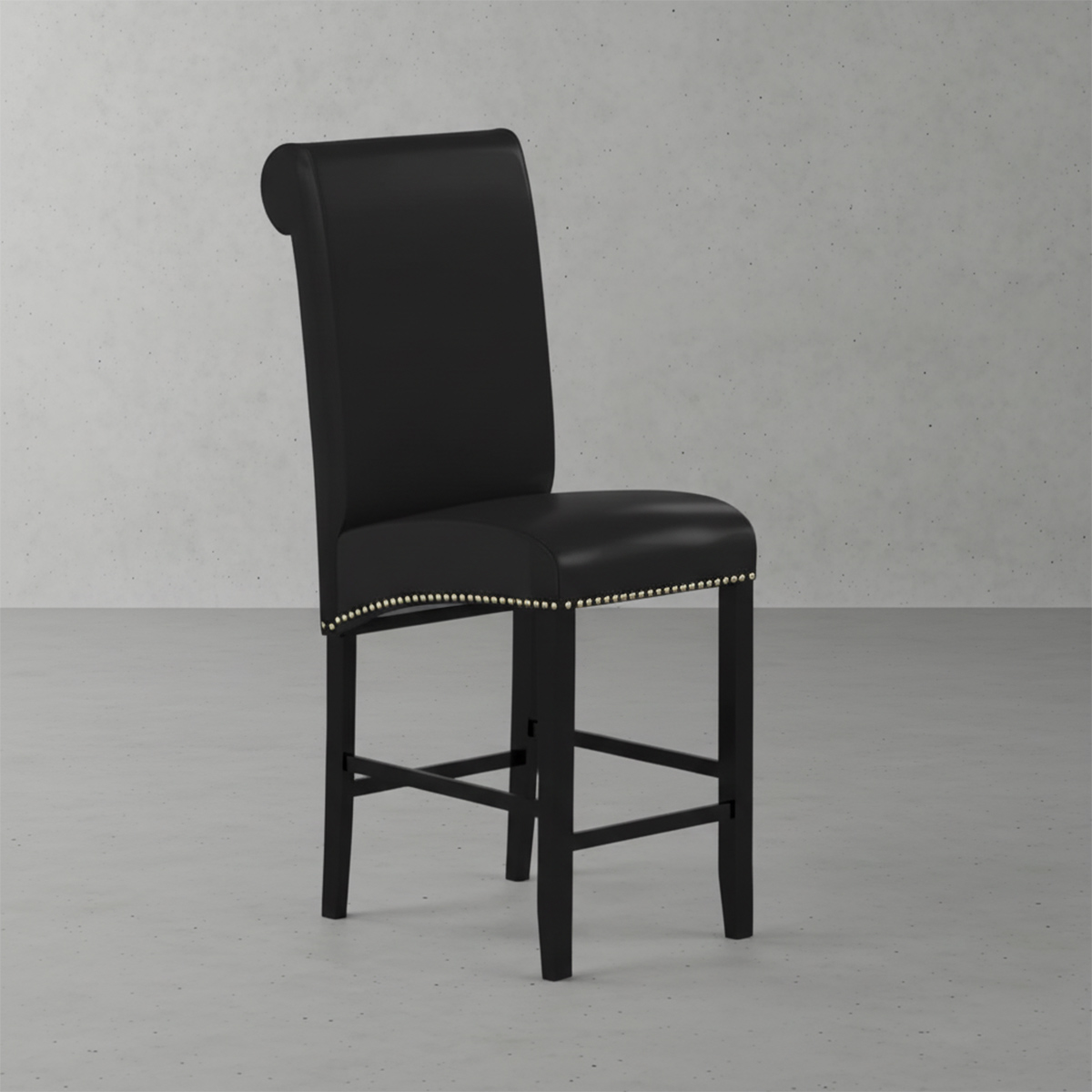 Gresham Upholstered Black Bar Height Chairs