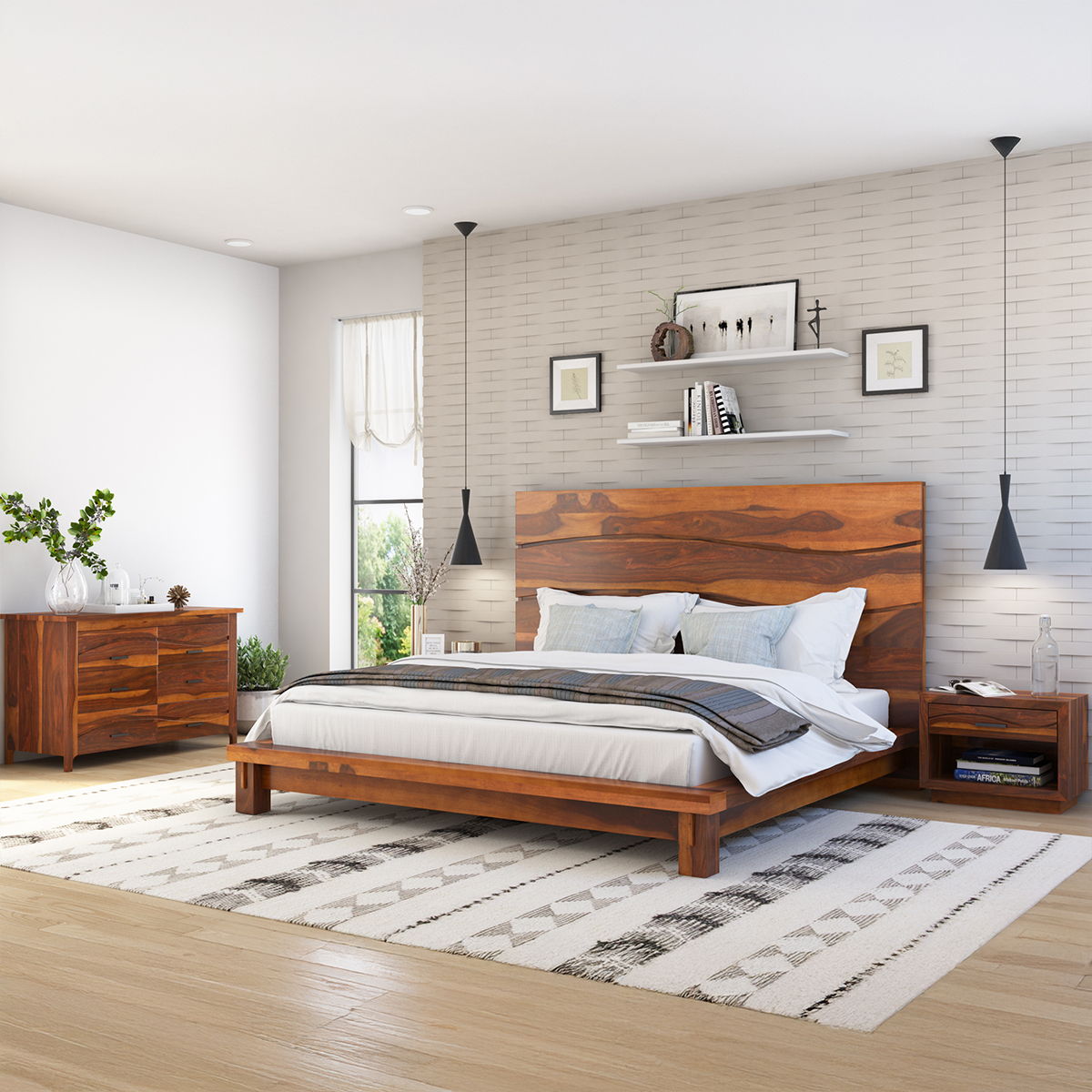 Santa Barbara Solid Wood 4 Piece Bedroom Set