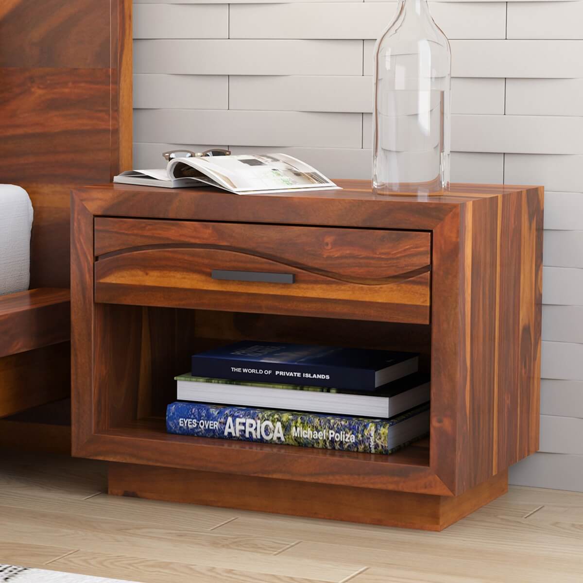 Santa Barbara Solid Wood 1 Drawer Nightstand
