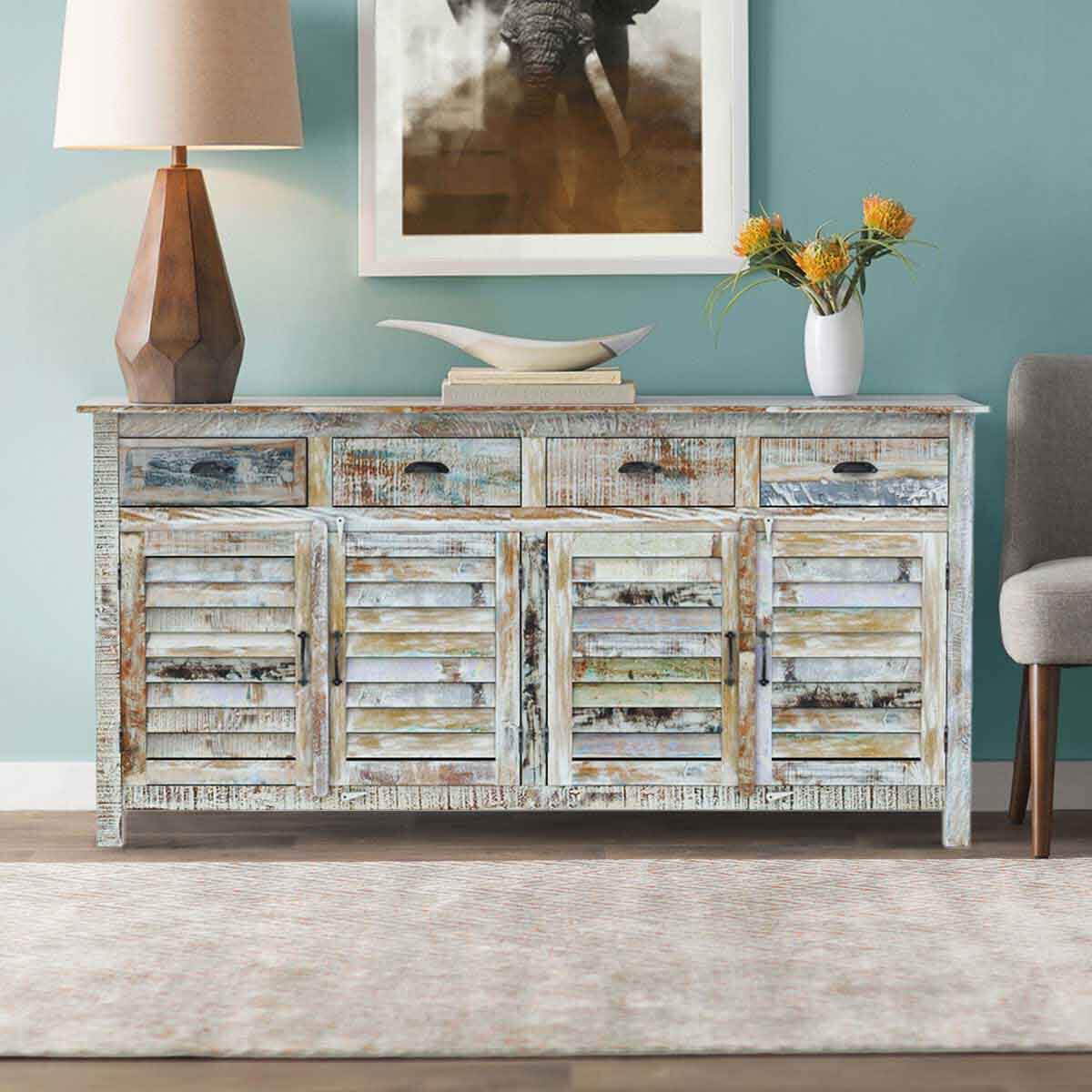 Tucson Rainbow Solid Wood Dining Room Sideboard Cabinet with Drawer