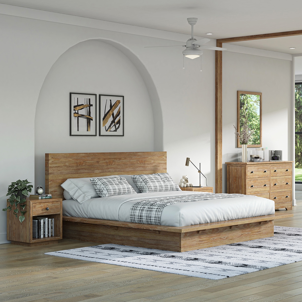 Britain 5 Piece Solid Wood Bedroom Set