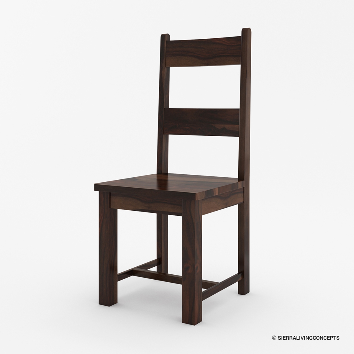 Frisco Modern Rustic Solid Wood Ladder Back Dining Chair