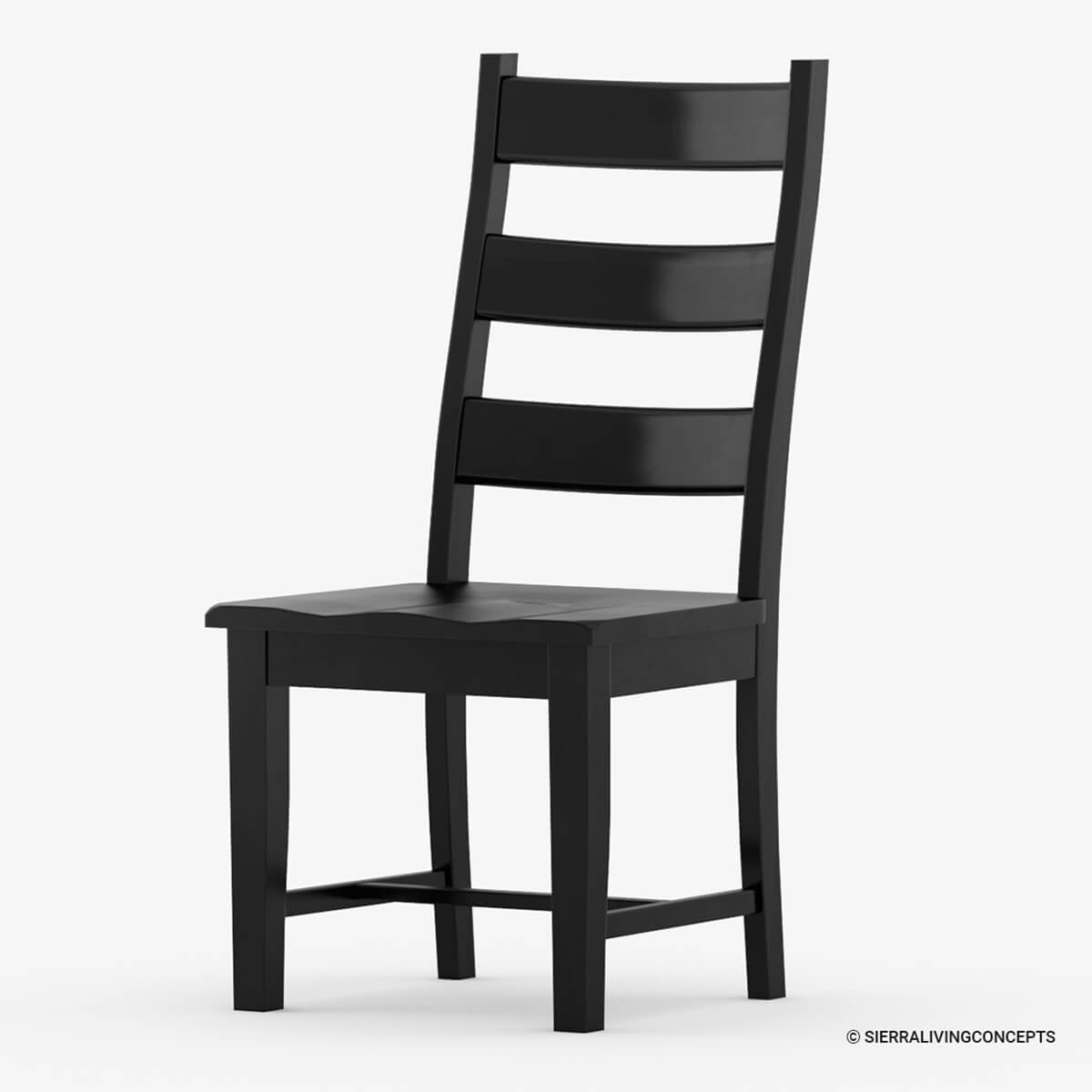 Nottingham Chic Black Ladder Back Rosewood Dining Chair