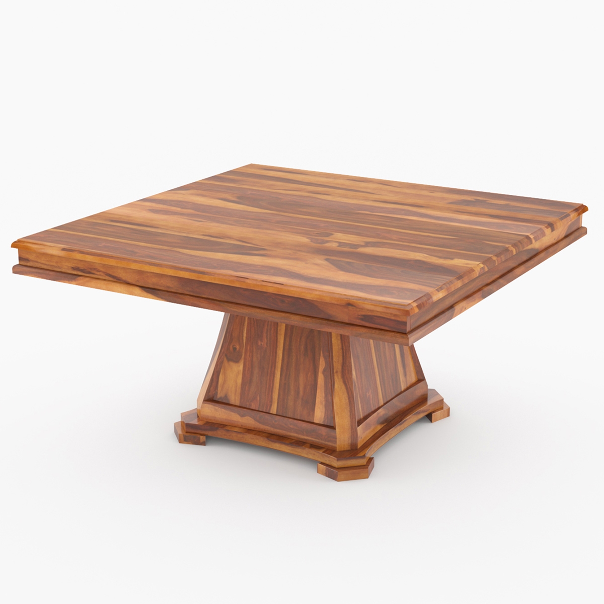 Gastonia Solid Wood Square Pedestal Dining Table For 8