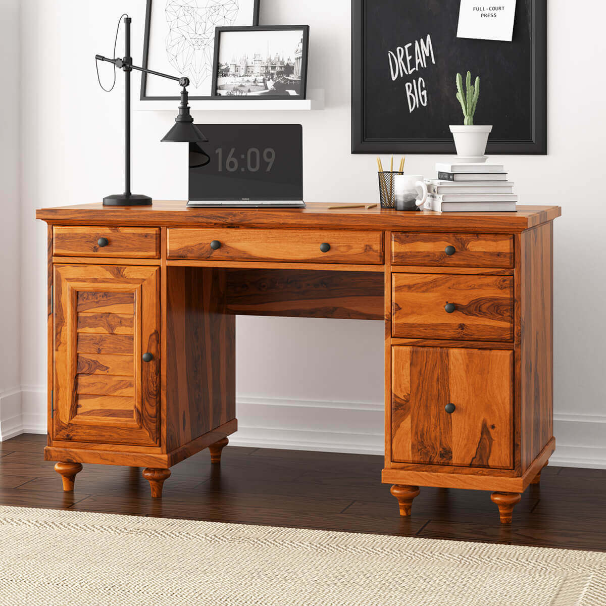 Clarkton Solid Wood Computer Desk