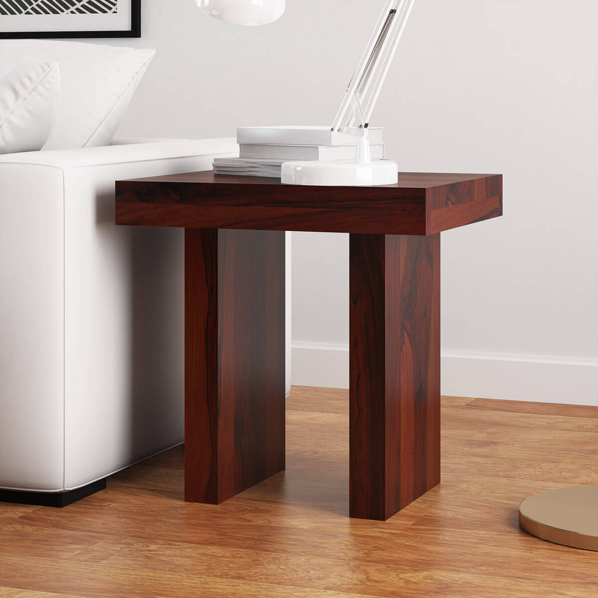 Jayton Contemporary Rustic Solid Wood End Table
