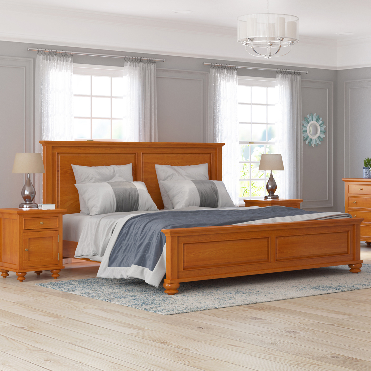 Wamsutter Solid Mahogany Wood Platform Bed