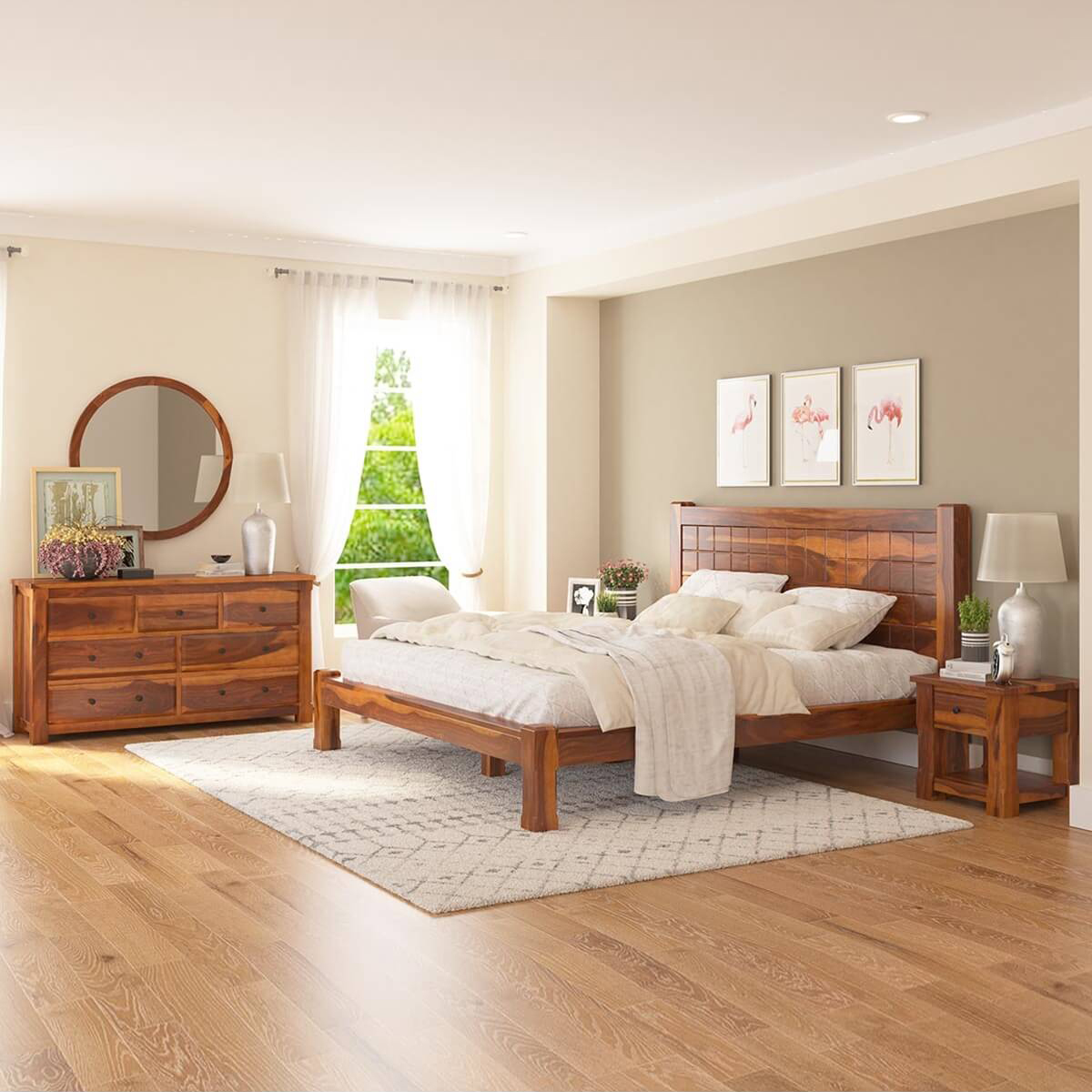 Laredo Solid Wood 4 Piece Bedroom Set