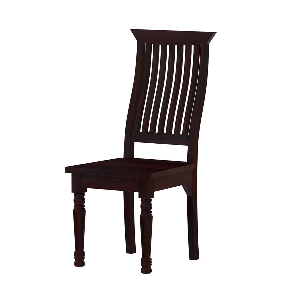 Colonial American Handcrafted Solid Wood Slat Back Dining Chair