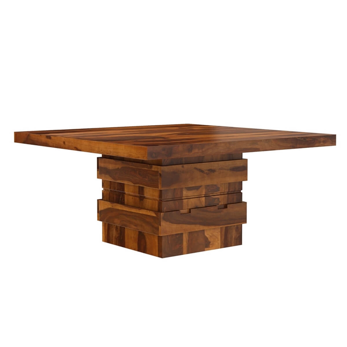 Rogers Modern Rustic Square Dining Room Table with Storage