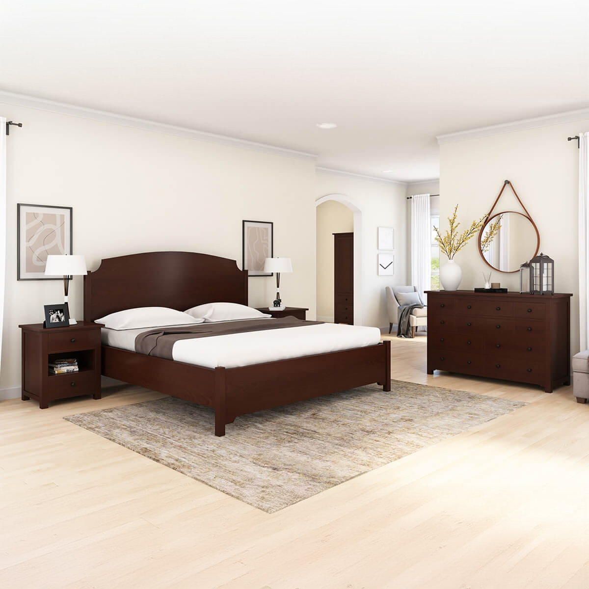 Bradenton Solid Wood Modern Style 4-Piece Bedroom Set
