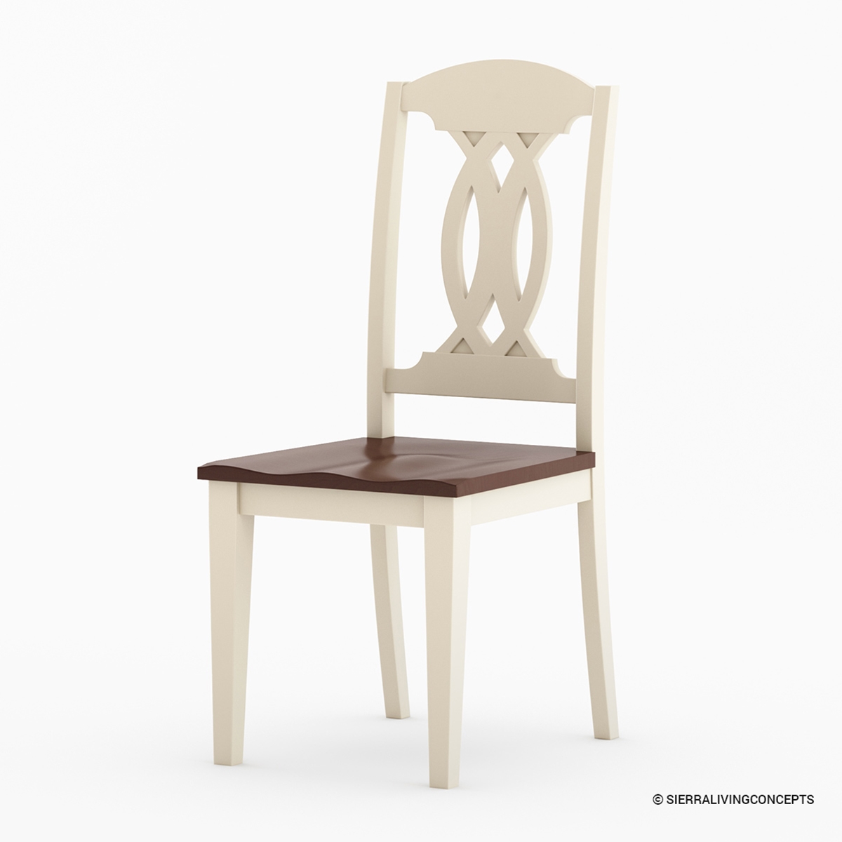 Carrollton Two Tone Mahogany Wood Dining Chair