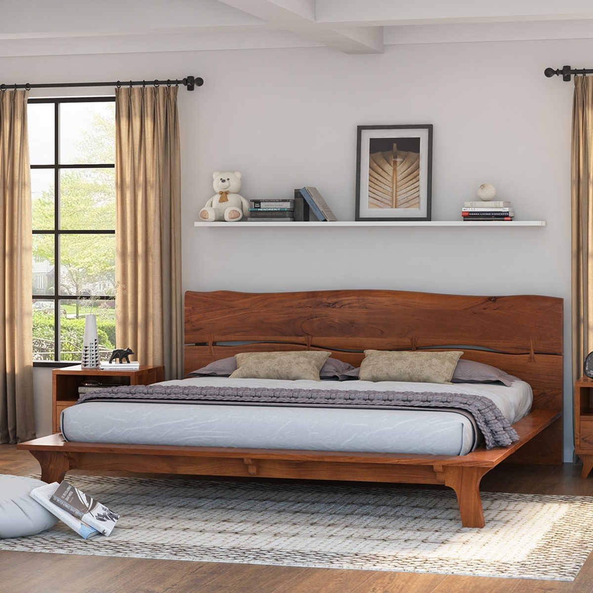 Levi Live Edge Platform Bed
