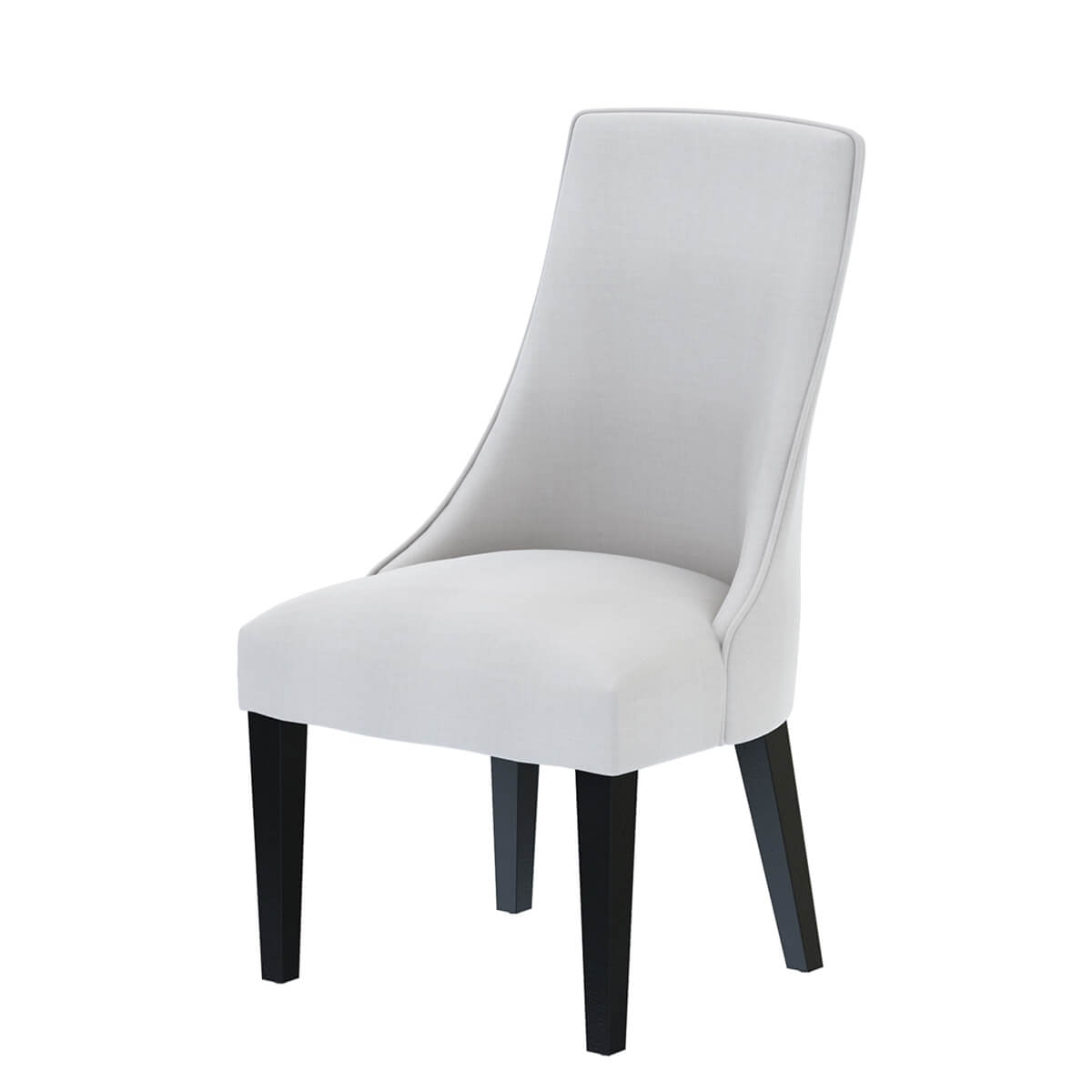 Evanston Rustic Solid Wood High Back Upholstered Dining Chair