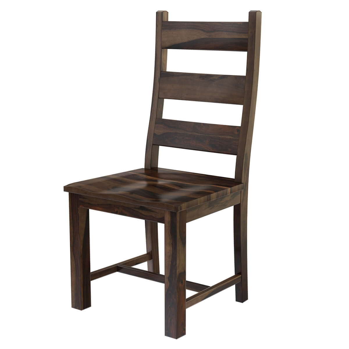Modern Pioneer Rustic Solid Wood Ladder Back Dining Chair
