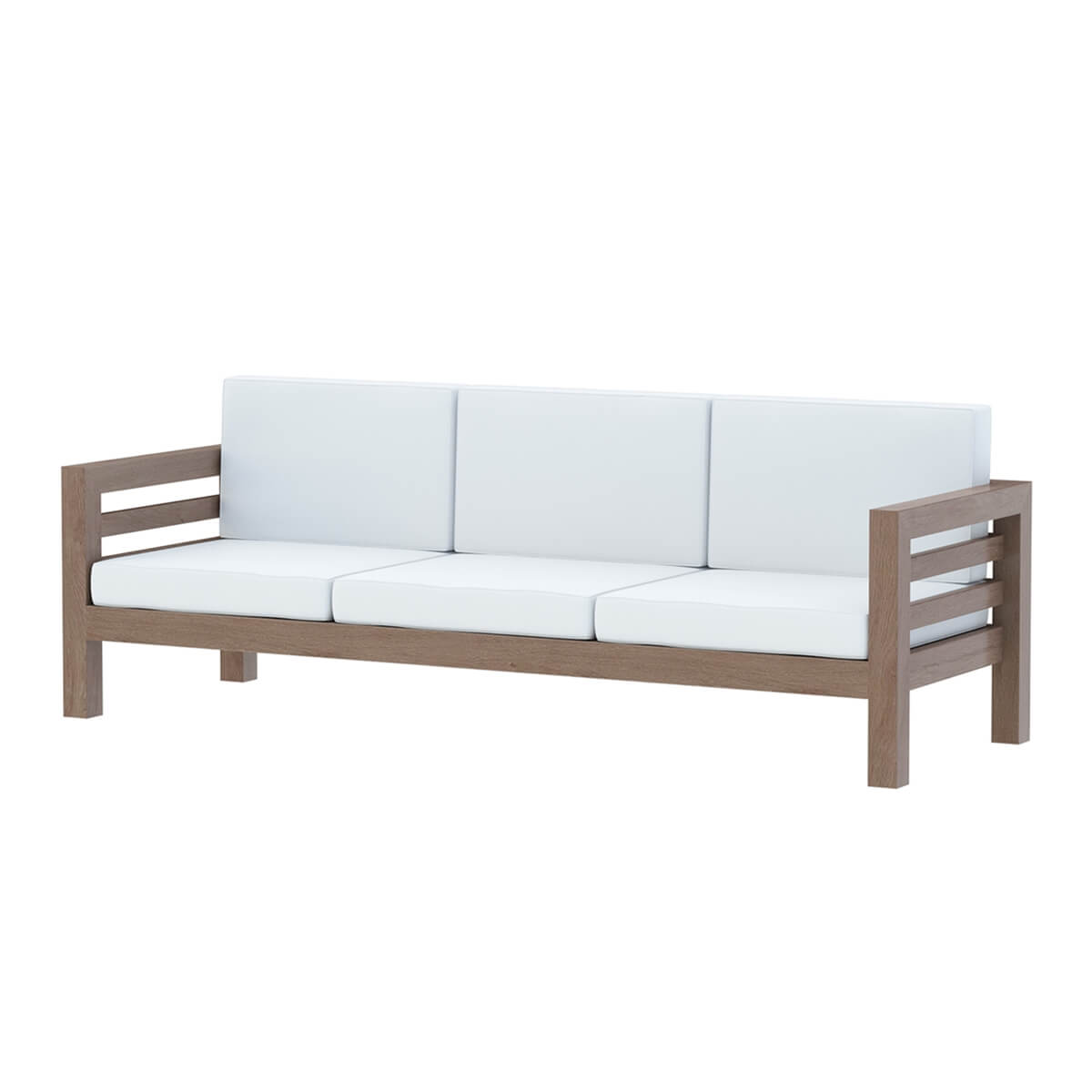 Mandurah Teak Wood Outdoor 3 Seater Sofa
