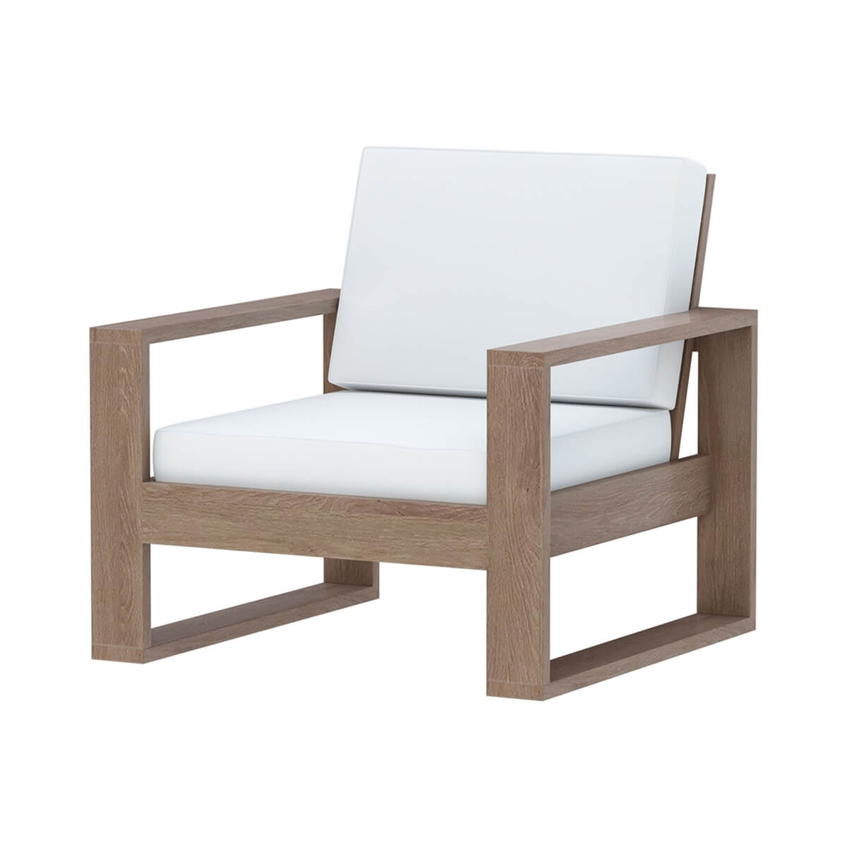 Narrogin Rustic Teak Wood Outdoor Single Sofa