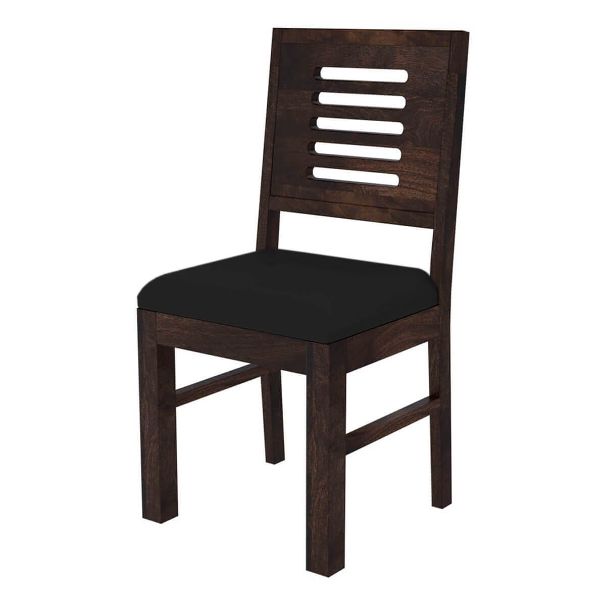Algona Rustic Solid Wood Leather Dining Chair
