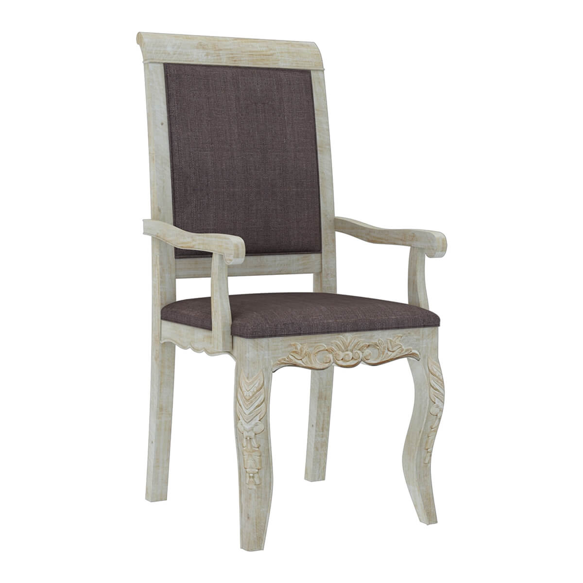 Pennsylvania Solid Wood Queen Anne Farmhouse Upholstered Dining Chair