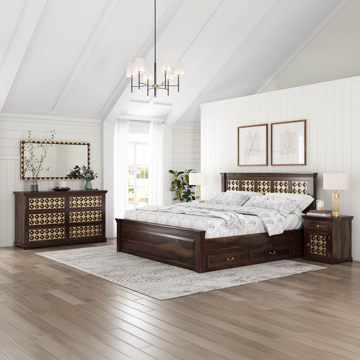 La Junta Solid Wood 4 Piece Storage Bedroom Set