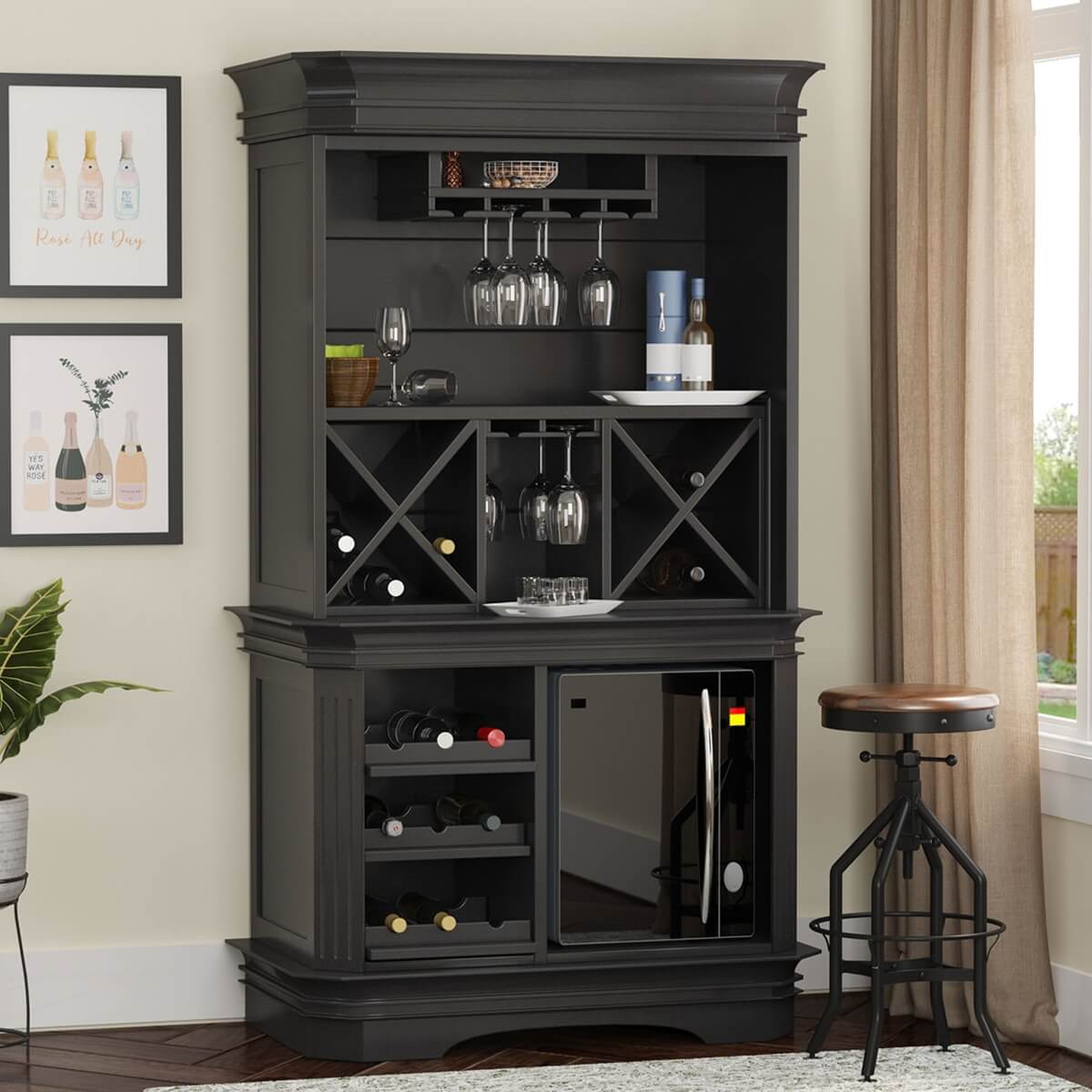 Montreux Mahogany Bar Cabinet With Space For Wine Fridge