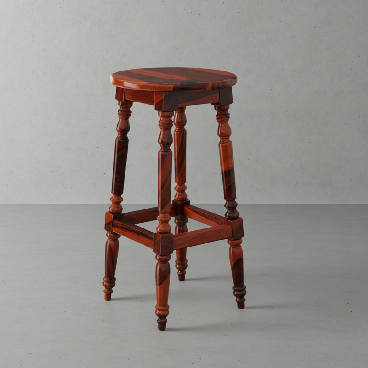 Magadan Rustic Solid Wood 30 Inch Traditional Bar Stool