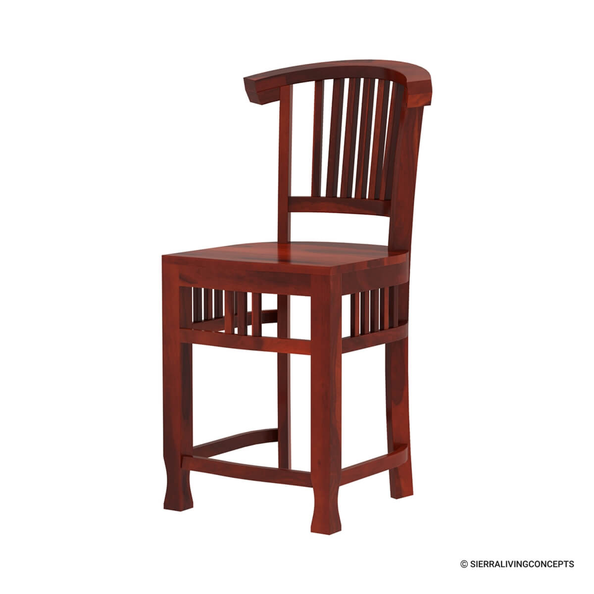 Solid Wood Curved Back Dining Chair