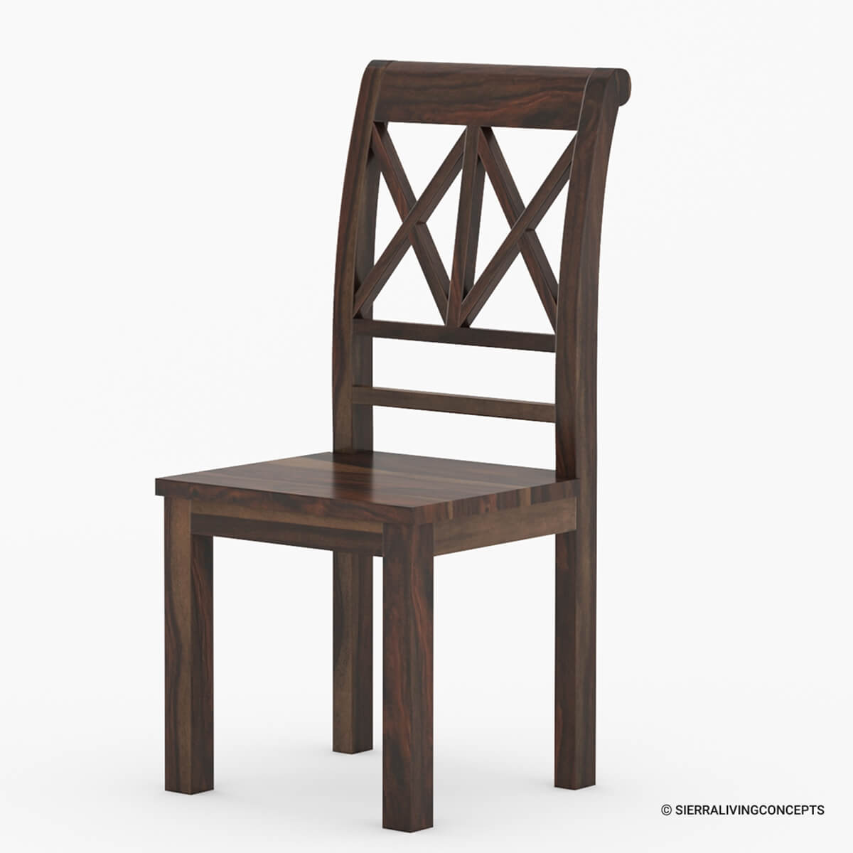 Chester Rustic Solid Wood Lattice Back Dining Chair