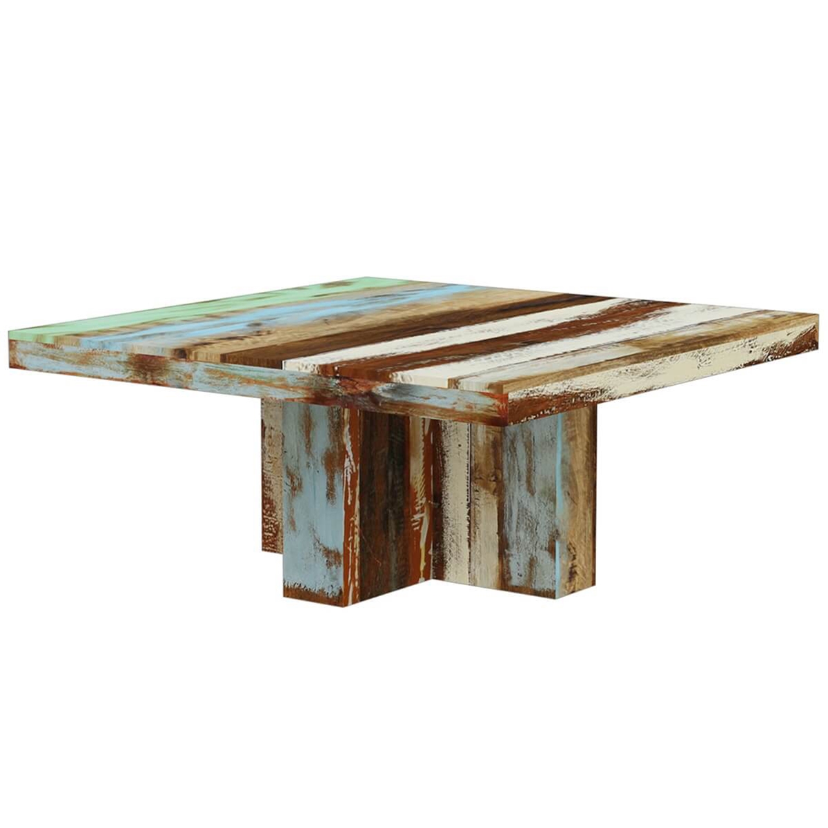 Wilmington Rustic Reclaimed Wood Square Dining Table
