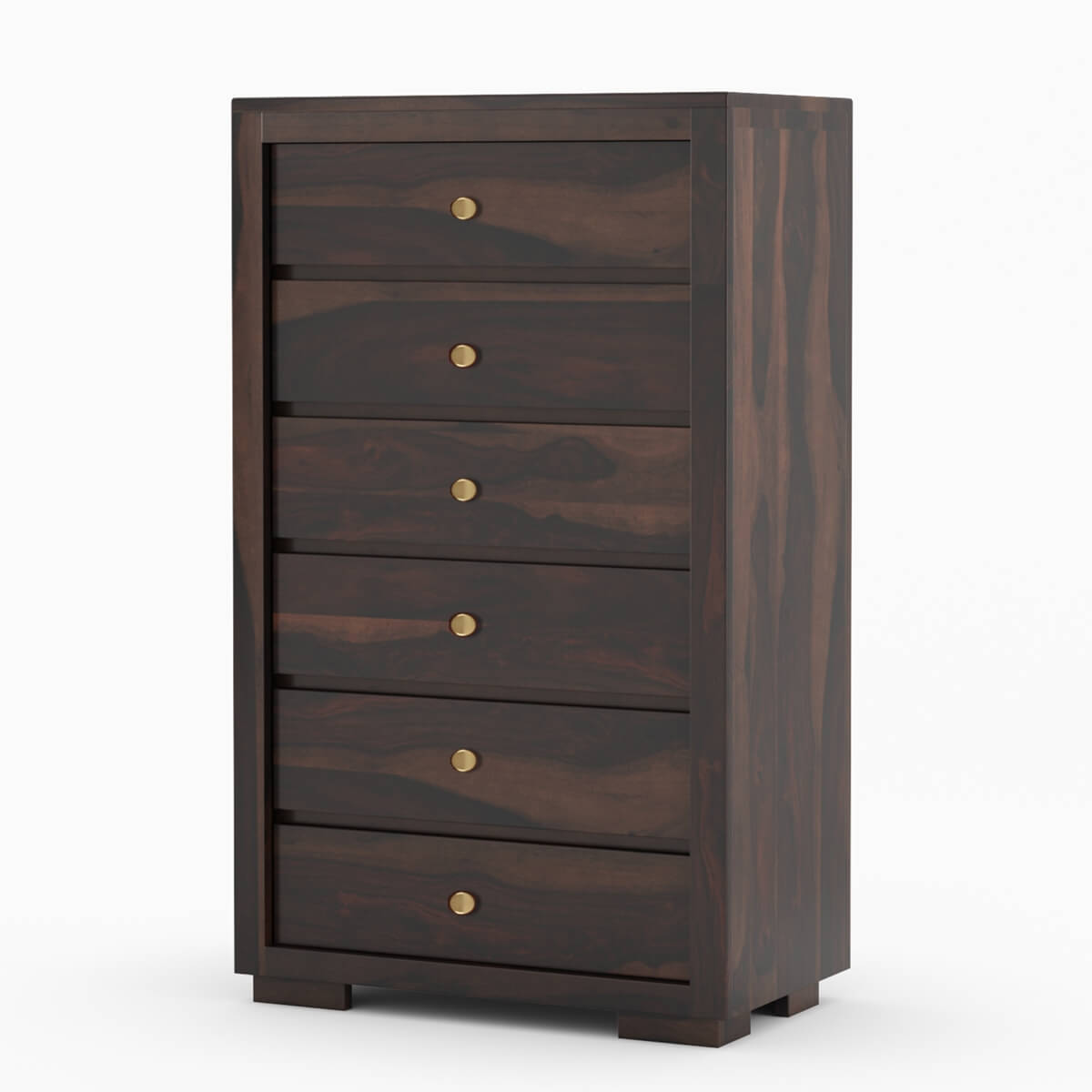 Basildon Modern Farmhouse Solid Wood 6 Drawer Tall Dresser