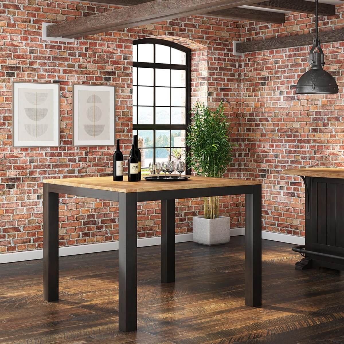 Cortona Square Bar Height Farmhouse Table