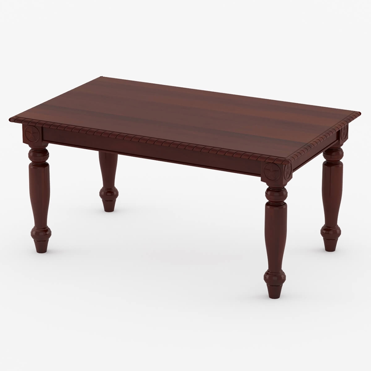 Texas Handcrafted Solid Mahogany Wood Dining Table