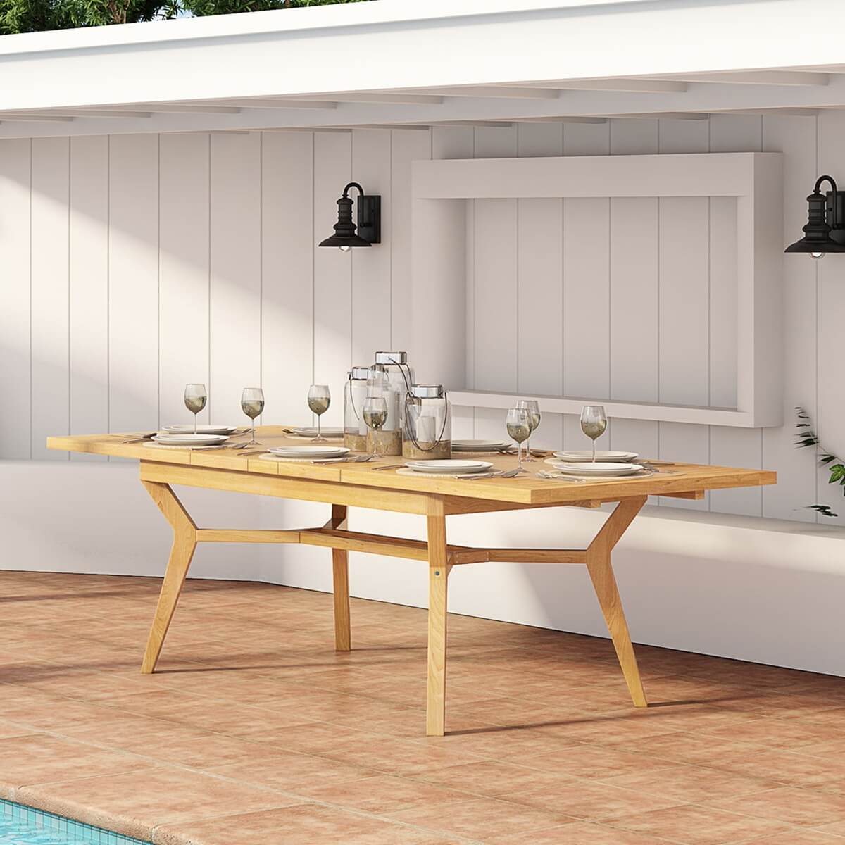 Hamburg Extendable Teak Outdoor Dining Table