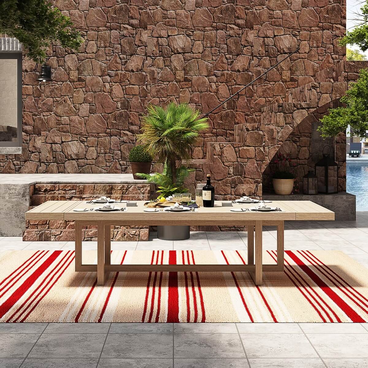 Ledbury Teak Outdoor Extendable Dining Table